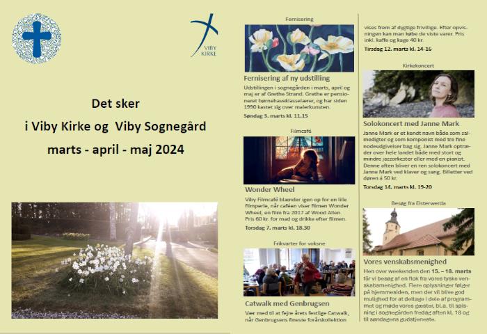 Det sker i Viby Kirke og Viby Sognegård marts - april - maj 2024