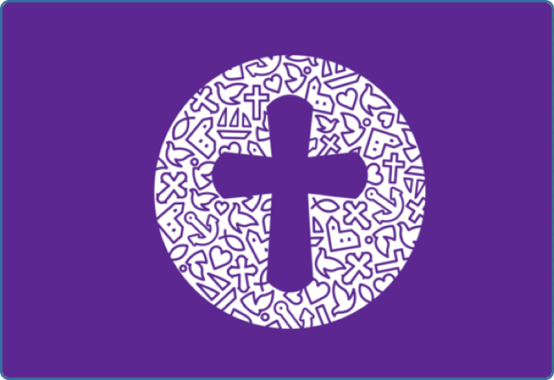 Billede med folkekirkens logo